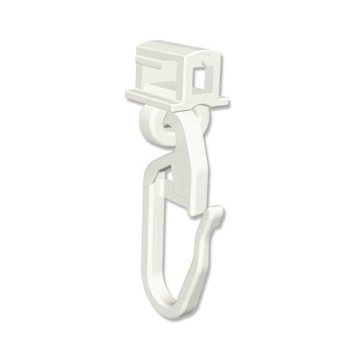 Interdeco Klick-Gleiter Klicki für Gardinenschienen / Vorhangschienen (100 Stück)