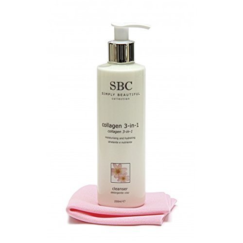 SBC Collagen 3-in-1 Facial Cleanser 500ml with cleansing cloth / shammy