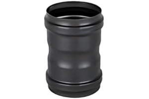 NOVA ITALF Manicotto FF Nero Femmina-Femmina Tubo Stufa A Pellet Ferro sp 1.2 (D 100 mm FF)