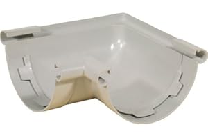 First Plast Angle universel pour gouttière demi-ronde PVC personnalisable-25-Gris