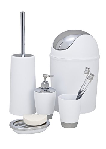 Wenko 19480100 WC-Garnitur Vercelli – Kunststoff, weiß / chrom - 2
