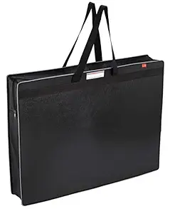 Trio Artist Portfolio File Folder A1 Size | Ideal for Fashion Designers, Engineers, Architects and Textile Students | Zipper Storage Portfolio Bag for Poster, Sketching, and Drawing | Black