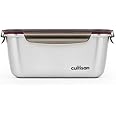 CUITISAN FLORA RECTANGLE AIRTIGHT CONTAINER NO.8 60.8oz, STAINLESS STEEL FOOD CONTAINER, WATERPROOF, MICROWAVE and DISHWASHER AVAILABLE