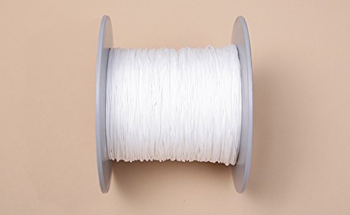 Starke Spannschnur Schnur für Plissee Rollo Jalousie 15 Farben! (Weiß 1mm, 25m)