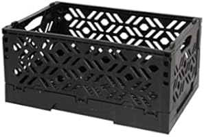 SURPLUS SYSTEMS Mini caja de plástico negro apilable y plegable – On Range todo