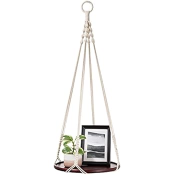 Mkouo Makramee Regal Blumenampel Pflanzenhänger Indoor Hängender