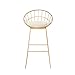 Produktbild Einfache Barhocker Schmiedeeisen Barhocker Goldhocker Moderne Esszimmerstuhl Metalldraht Nordic Barhocker Freizeit Café Tisch Stuhl mit Rückenlehne mit waschbaren Matte Kissen