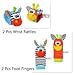4pcs Sozzy Baby Infant Soft Toy Wrist Rattles Foots Finders Developmental