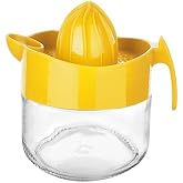 Limon Sıkacağı, Cam Hazneli Limon Sıkma Aleti, Limon Sıkıcı 300 ml (Sarı)