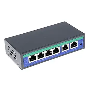 BIGLIST 6 Port 10/100Mbps 4 POE Port & 2 Uplink Power Over Ethernet Switch 4,5+/7,8- Support 12V 24V 48V