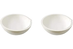 NC LLF Keramik-Tiegelschale, Tasse, Ofen, Schmelzguss, Verfeinerung, Gold, Silber, 2 Stück (500 g)
