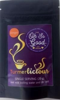 Turmerlicious Turmeric Latte Ginger 20g Single Serving Pkt- Dairy Free