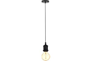 TWSXTE Applique da sospensione vintage, portalampada E27, faretti interno industriali, illuminazione a soffitto retrò antica (senza lampadina)