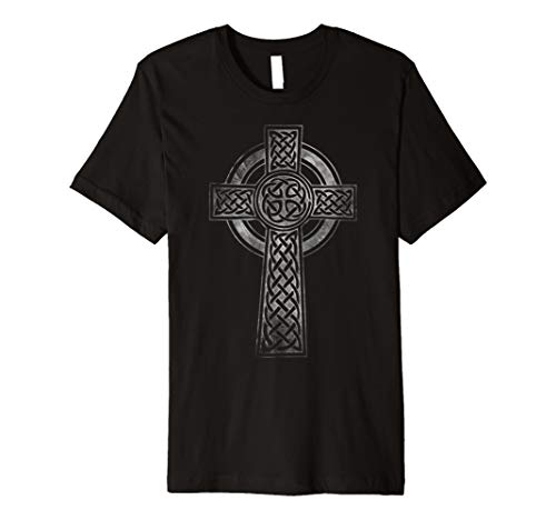 EDDArtOld Celtic Cross Gothic Symbol - Stone Style - Goths T-Shirt T-Shirt