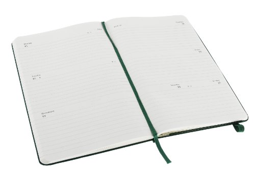 2013 Moleskine Large Green Hard Weekly Horizontal Diary