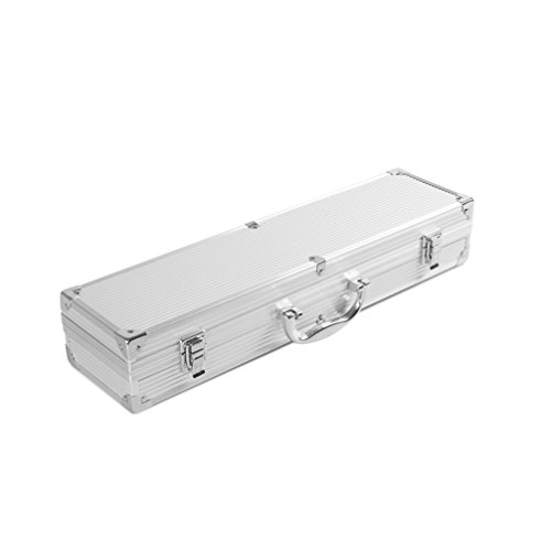 Rustler RS-0555 Grillbesteck Set im Aluminium Koffer, 3-teilig, silber, 45 x 24 x 45 cm - 6