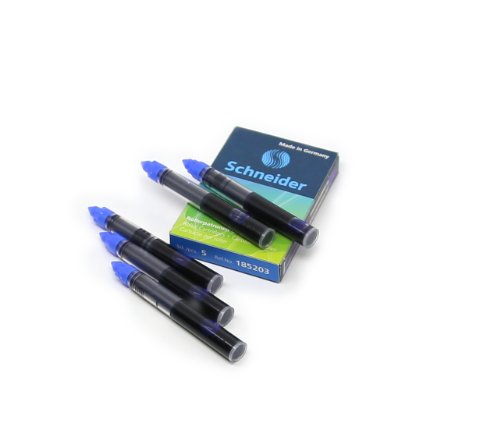 Schneider 185203 Rollerpatrone 852 (M, Tinte löschbar, Free Ink System Tintenspeicher-Technik) 5er Schachtel königsblau - 4