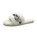 Produktbild Damen Schuhe, Malloom Damen Damen Slip on Sliders Fluffy Kunstpelz Flache Hausschuhe Flip Flop Sandalen Schwarz/Weiß / Grau/Khaki / Pink Größe: 36/37/38/39/40/41