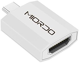 USB C to HDMI Adapter, MIORDO USB 3.1 Type C (Thunderbolt 3 Compatible) to HDMI Adapter (4K Resolution) for Galaxy Note 8/S8/LG G5, 2017/2016 MacBook/Macbook Pro, 2017 iMac, HUAWEI MateBook, Pearl White