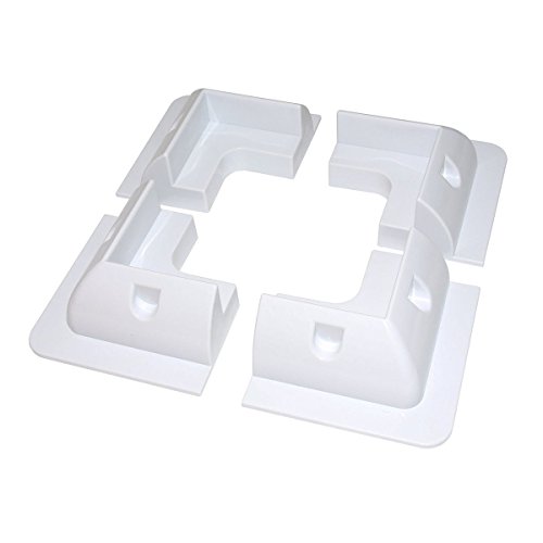 nuzamas Solarpanel Universal 4 Ecke verdrillfreies Kleber Montagehalterung für RV Marine Flachdach Camping-Van und Installationen uv-resistant- weiß