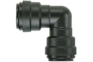 John Guest 12mm Equal Elbow Push Fit Pipe Water Fitting Connector, Pack of 2