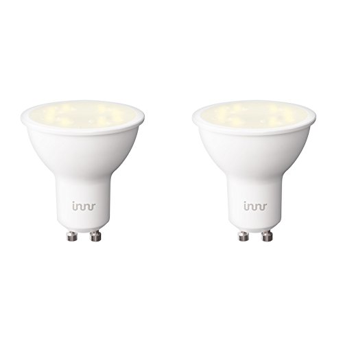 Preisvergleich Produktbild Innr GU10 Duo pack mit 2 smart, app gesteuerte, warm weiß, dimmbare, retrofit LED spots (Alexa, Lightify & Hue* kompatibel) RS 125