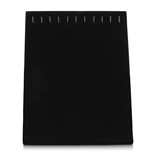 VENKON – Kettenständer für 11 Halsketten Organizer für Schmuck Aufbewahrung & Präsentation – Samt Schwarz – 25 x 20 x 10 cm - 4