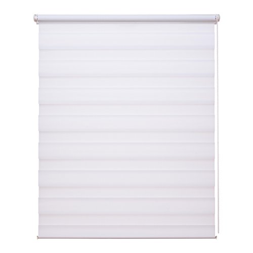 Doppelrollo verspannt weiss / Duorollo Rollo Klemmfix inkl Klemmträger: 60×150 (Gesamtbreite X Höhe in cm) / weitere Größen: 40 / 50 / 60 / 70 / 80 / 90 / 100 / 110 x 150 oder 210 cm - 8