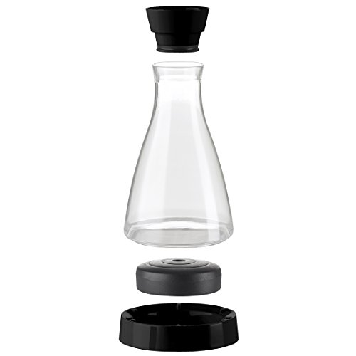 Emsa 509683 Wasserkaraffe mit Kühlelement, 1 Liter, Automatische Verschlussklappe, Kunststoff, Schwarz, Flow Friends - 5