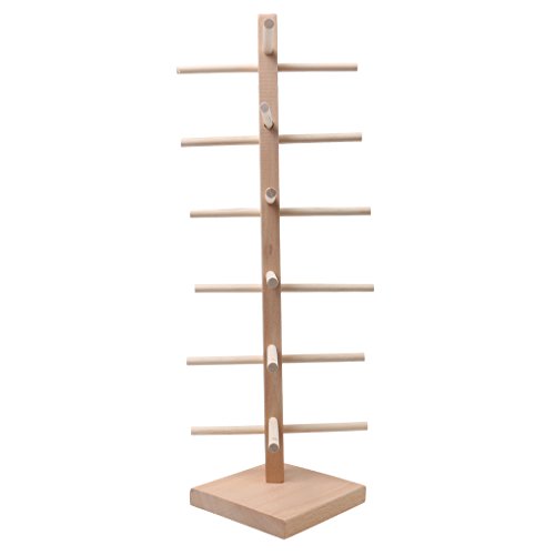 Generic Holz Brillenständer Brillenhalter Brillenablage Halter Sonnenbrillenständer 1-Row Natur Farbe – 6-Schicht - 9