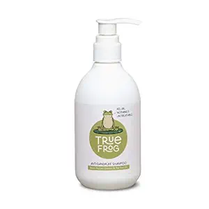 TRue FRoG Anti-Dandruff Shampoo 250 ml - Sulphate and Paraben free Shampoo for Straight, Wavy, Curly, Dry and Frizzy Hair with Tea Tree, Black Pepper and Inga Bark Extract