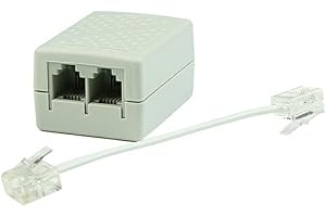 "Mach Power Filtro ADSL RJ11, Riduce Interferenze su Linea Telefonica, Connessione Internet Stabile e Pulita, Compatibile con Router e Telefoni, Plug & Play (FL-ADSL-RJS)"