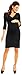 Zeta Ville - Women's Maternity Wrap V-neckline Empire Seam Pleated Dress - 001c (Black, 10)