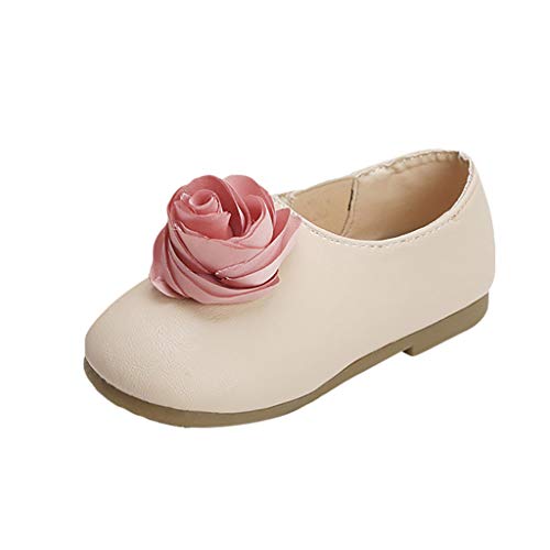 Baby Leather Shoes with Big Flower Ornament, Toddler Girls Casual Non-Slip Crib Shoes, Kids Pre Walker Shoes, Infant Walking Shoes