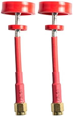 Gotoqomo 2pcs 5.8GHz 5dBi FPV Flat Panel RHCP Omnidirectional Pagoda Antenna Set for Transmitter and Receiver- SMA Male (Red)