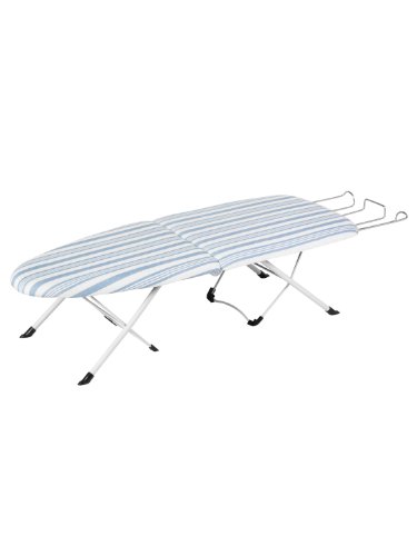 Honey-Can-Do BRD-01292 Klappbares Tischbügelbrett Metall 78,7 x 30,5 x 17,8 cm, blau - 2