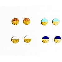 Farbige gehämmerte Kreisohrstecker