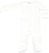 Organic Cotton Baby Clothing Footie Sleepsuit GOTS Certified (White, 0-3m)