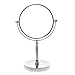Produktbild TUKA Standspiegel 5 fach Vergrößerung, 6 inch Kosmetikspiegel 360° drehbar. Verchromten Schminkspiegel Rasierspiegel Tischspiegel Badzimmerspiegel, Doppelseitig: Normal+ 5x Vergrößerung, TKD3106-5x