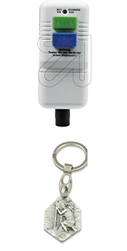 Preisvergleich Produktbild Hölter Personenschutz-Stecker IP44 32001 mit Anhänger Hlg. Christophorus