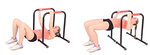 SportPlus Fitness Rack Pro, Höhe 70 cm, für Dips, Beinlifts, Liegestütze und mehr, Benutzergewicht bis 120 kg, Sicherheit geprüft nach EN ISO 20957-1, EN 957 - 7