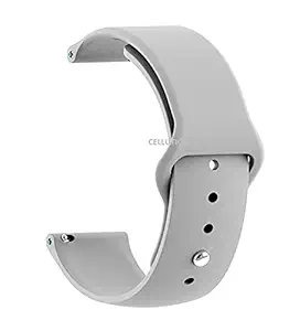 Cellution 22mm Soft Silicone Strap for Compatible with Oneplus Watch Smartwatch Sports Band - Grey