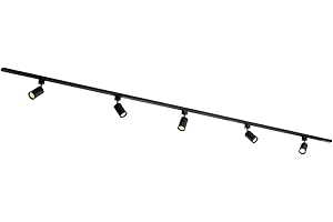 ‎QUB Qub Focus III 1-Phasen Led Schienensystem - 300 cm - 5x GU10 Spots - 3x 1m Schienen - I-Form - Deckenstrahler Schwarz - Erweiterbar & flexibel - LED-kompatibel - Modernes Design Spot lampe