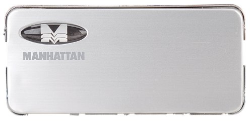 Manhattan Hi-Speed USB 2.0 Micro Hub 4 Ports inkl. Netzteil silber 160612 - 4