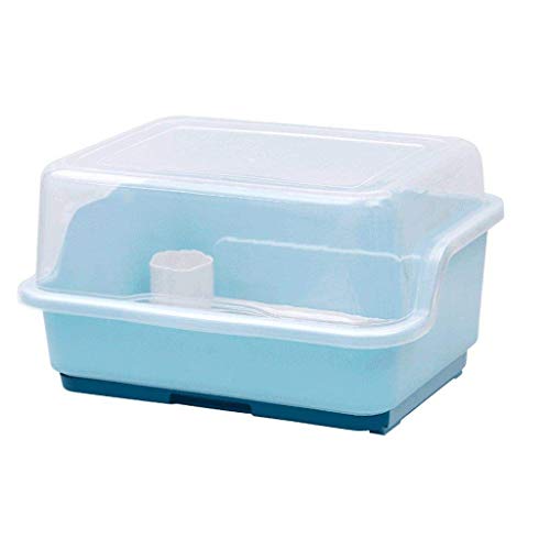 Preisvergleich Produktbild Llhh Küche Bowling Aufbewahrungsbox, Schüssel, Abtropfgestell, Küche, Deckel, Haushaltsgestell, Kunststoffschrank,Blue