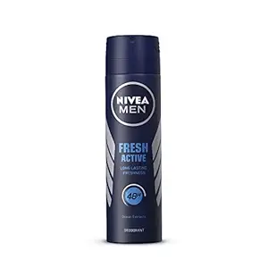 NIVEA Men Deodorant, Fresh Active, 48h Long lasting Freshness, 150 ml