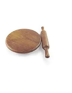 Supreme Quality Shopee Wooden Chakla Belan Toy for Kids (Brown)