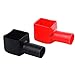 Produktbild IMHERE W U Durable 1 Paar Batterie-Starter-Terminal-Pfosten-Bolzen Red & Black Boot Abdeckung Elektrische Anlage Schutz