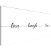Produktbild Bild 100 x 40 cm - Spruch Live Love Laugh Bilder- Vlies Leinwand - Deko für Wohnzimmer -Wandbild - XXL Teile - leichtes Aufhängen- 802612a