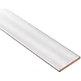 TEN-HIGH Tin-Plated Copper Bar Flat Copper Busbar Electrical Copper Buses, 5mm x 30mm x 1000mm,for Large Current Conducting